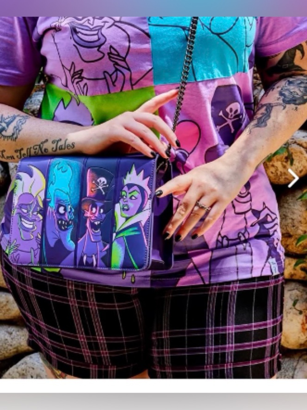 Loungefly Disney Villains In The Dark Crossbody Bag